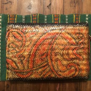 Vintage Boho Straw Purse Clutch